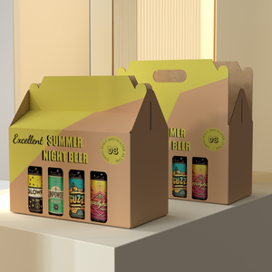Custom OEM Logo scatola di imballaggio di birra succo scatola di carta ondulata confezione 6 Pack portabottiglie di birra per bevande - Product Image 4