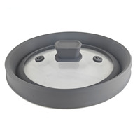 Couvercle pliable en silicone pour verre, protection anti-éclaboussures, couvercle pliable en silicone pour micro-ondes, couvercle de pot en verre trempé et silicone