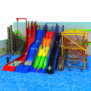 Hot Selling Kinderen Ninja Warrior Apparatuur Oceaan Thema Glijbaan En Ballenbad Indoor Speeltuin - Product Image 1