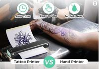 Phomemo mesin tato portabel, Printer grosir tato stensil termal Printer tato