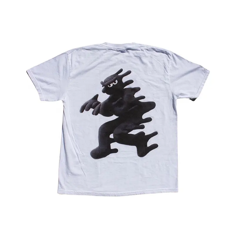 Temel erkek T shirt Boxy ağır DTG baskı kırpılmış T-shirt Hip Hop grafik Tees Tshirt