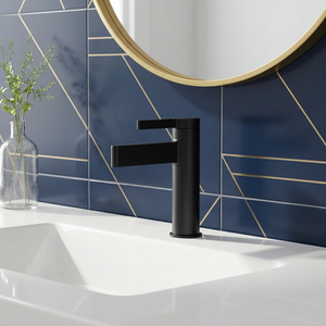 Grifo <span class=keywords><strong>de</strong></span> <span class=keywords><strong>Baño</strong></span> Moderno Negro Mate Tipo Cascada, Mezclador <span class=keywords><strong>de</strong></span> Lavabo <span class=keywords><strong>de</strong></span> un Solo Orificio con Manija <span class=keywords><strong>de</strong></span> Palanca Moderna - Product Image 5