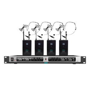 <span class=keywords><strong>4</strong></span> قنوات UHF تنوع حقيقي ميكروفون لاسلكي نظام مؤتمرات ميكروفون Lavalier ميكروفون طية صدر ميكروفون للتحدث التدريس الفصول الدراسية - Product Image 3