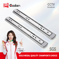 Goodcen SS 304/201 glissières de tiroir en acier télescopique à roulement à billes fermeture en douceur étanche pour cuisine salle à manger utilisation en extérieur