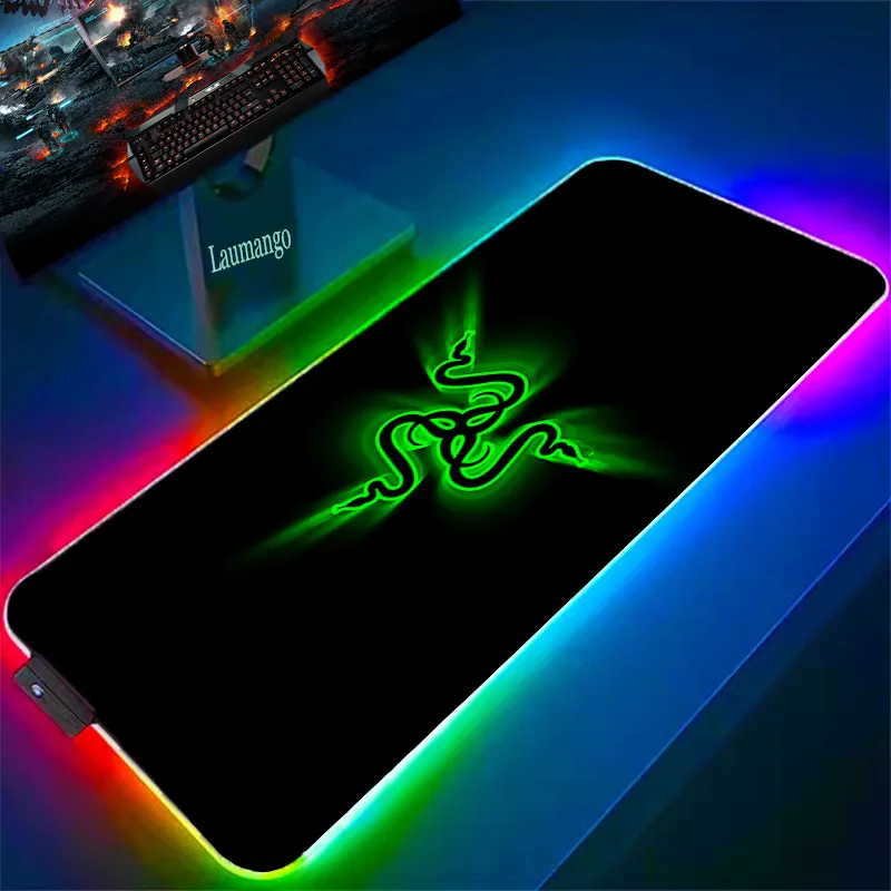 Led Mouse Pad Gaming GRB Cute Anime Wholesale Sublimation Customised Mouse Pad PVC Blank Mouse Pads