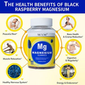 WXW Stock Natural Magnesium Citrate Gummies Sugar-Free Muscle Cramps Relief Stress Relief for Children - Product Image 3