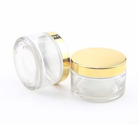 Pots de crème carrés en verre personnalisés de 50ml avec bouchon à vis flacons vides de 30ml 50ml pour les soins de la peau et l'emballage du visage