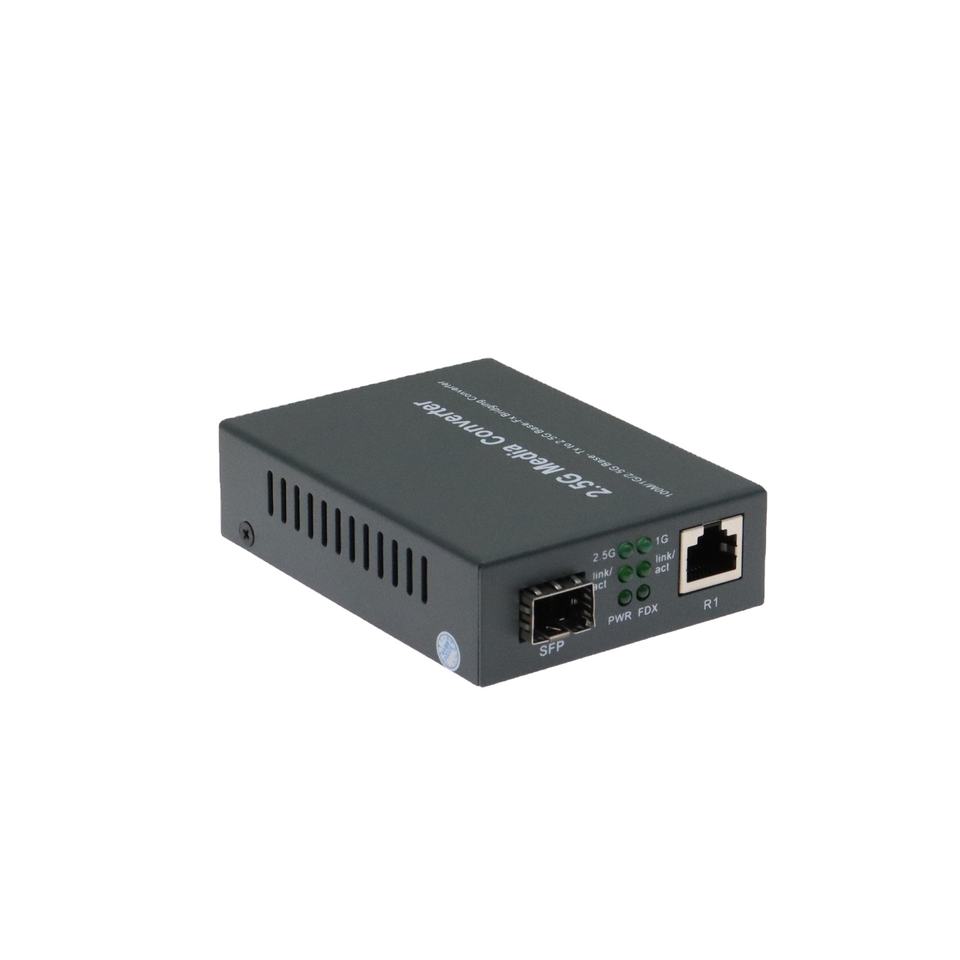2.5G Fiber Media Converter 100M 1G 2.5G to 2.5G Base-SX/LX SFP Optical Ethernet Media Converter