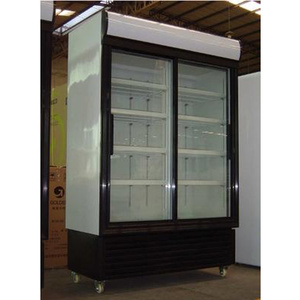 Thương mại đơn nhiệt độ 1100L Máy làm lạnh hiển thị đồ uống thẳng đứng với cửa kính đôi cho siêu thị - Product Image 2