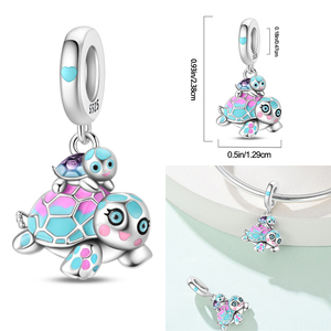 Oferta Especial: <span class=keywords><strong>Abalorios</strong></span> de <span class=keywords><strong>Plata</strong></span> de Ley 925 con Forma de Tortuga Marina, Estrella de Mar, Cangrejo Pequeño y Pulpo en Color Azul Cielo Oceánico, Compatibles con Pulseras 925, Joyería DIY - Product Image 4