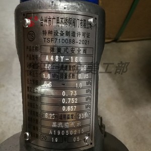 Válvula de seguridad de brida Taizhou Guangyi DN40 50 de elevación completa para uso en calderas de vapor y aire - Product Image 3