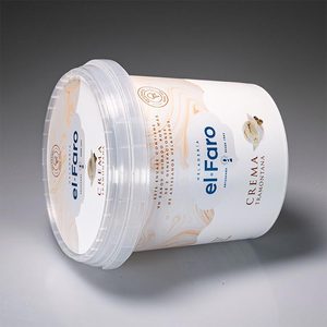 1L Hộp Nhựa Tròn Dùng Một Lần Có Tay Cầm Bán Nóng Bồn Nhựa Chất Lượng Cao Cho Sữa Chua - Product Image 2