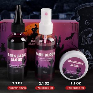 สเปรย์เลือดปลอมสำหรับวันฮาโลวีนสุดสร้างสรรค์ของเหลวที่ทำให้เลือดรอบดวงตาเลือดหยดลงสีร่างกายสำหรับเครื่องแต่งกายตัวตลกสัตว์ประหลาด - Product Image 6