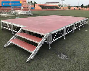 ESI Surface antidérapante portable en alliage d'aluminium pour scène d'événement Conception modulaire Capacité de charge de 500kg Assemblage rapide pour intérieur/extérieur - Product Image 1