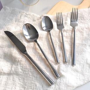 Respetuoso del medio ambiente suave limpieza fácil cubiertos cuchara y tenedor de acero inoxidable cubiertos de plata - Product Image 6