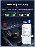 Boîtier CarPlay et Android Auto portable Ultra3 de 2 pouces avec affichage WiFi BT Type-C