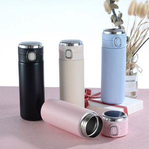 Temperature Display Insulated Stainless Steel Tumbler Vacuum Flask Tea Cup with Hydrogenbottle Sticker for Tea Perfume & More - Product Image 1