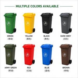 <span class=keywords><strong>Poubelle</strong></span> à roulettes en HDPE de 120 L pour extérieur, résistante aux conditions météorologiques extrêmes, grande capacité, pour le <span class=keywords><strong>recyclage</strong></span> des déchets - Product Image 4