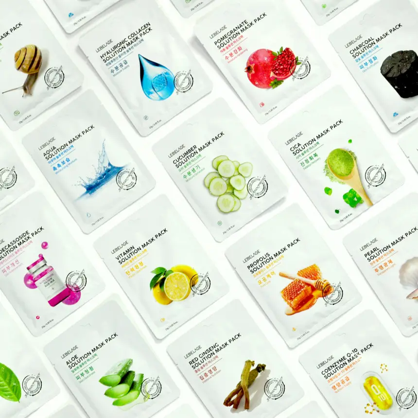 Hochwertige koreanische Marke Etikettierung Lösung Maskenpackung beruhigendes feuchtigkeitsspendendes Hautpflege-Set