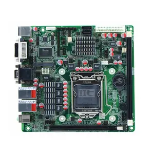 插座1155主板H61支持ATX电源DDR3 RAM 2*1000M Lan 6 * rs232端口主板运行win 7 win xp系统