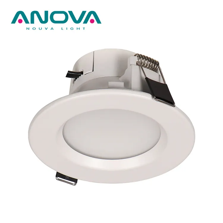 Aluminum three color temperature 3000K 4000K 5000K CCT switchable IP44 9W SMD Recessed LED Downlight