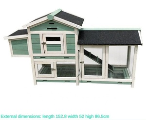 Grande pollaio esterno in legno con apriporta in metallo pollaio per piccoli animali come anatre conigli gabbia polli - Product Image 2