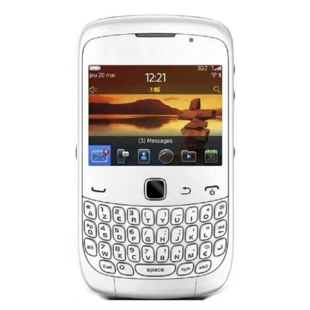 Envío gratis para Blackberry Curve 3G 9300 BLANCO Original desbloqueado QWERTY Simple Bar clásico barato GSM teléfono móvil por correo