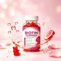 Gommes à la biotine sans allergène d'œuf, sans conservateurs, sans édulcorant artificiel, à base de plantes, sans soja