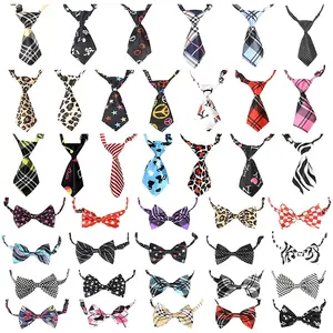 Dog cat Bowtie Mix Colors Adjustable Pet Grooming Supplies for Puppy Dog Cat Pet Bow Tie collar Pets Accessories