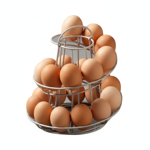Porte-œufs porte-œufs couleur argent métal outil de cuisine polyvalent écologique pour usage domestique - Product Image 1