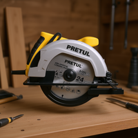 Scie circulaire PRETUL 7-1/4" 1200W, scie à bois électrique pour bricolage et usage industriel