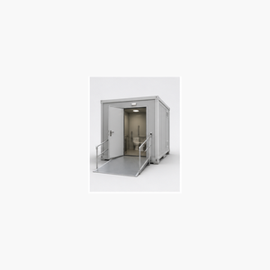 Toilettes portables à porte unique de style conteneur gris foncé pour site industriel, camp minier, structure en acier durable - Product Image 4