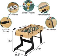 Table de football pliable et personnalisable pour divertissement intérieur, jeu de soccer de table de 12 mètres en MDF, machine de football pour deux joueurs