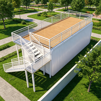Cabine Conteneur Préfabriquée Commerciale Résistante aux Intempéries et Respirante, Maison Modulaire Mobile Écologique, Villa Moderne, Bureau à Domicile, Bâtiment de Bureau