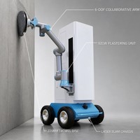 Robot de plâtrage automatique à 6 axes en acier inoxydable avec moteur et boîte de vitesses 110V-230V pour la construction