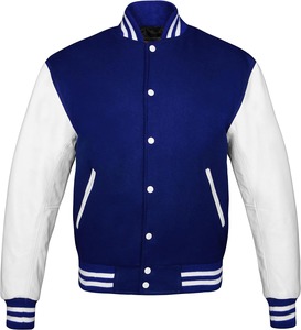 Veste en cuir tissé unisexe de qualité supérieure de haute qualité Varsity Baseball Letterman Style décontracté Stand printemps broderie coupe-vent - Product Image 1
