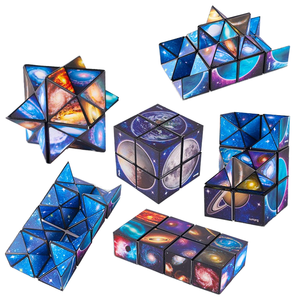 Cubo mágico magnético con forma de rompecabezas cambiante, juguete antiestrés para niños, convierte cubos mágicos infinitos 3D para niños, regalos - Product Image 2