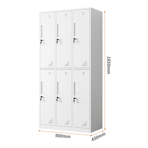 Casier à 6 portes <span class=keywords><strong>armoire</strong></span> pour étudiants meubles de bureau <span class=keywords><strong>armoire</strong></span> de chambre à coucher en métal casier de gymnastique en acier moiries stockage de vêtements casier à proximité - Product Image 2