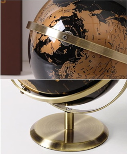 पृथ्वी दुनिया की सजावट डेस्कटॉप दुनिया शैक्षिक भौगोलिक काले महासागरों और धातु के साथ सीखने के लिए सोने की पृथ्वी दुनिया - Product Image 5