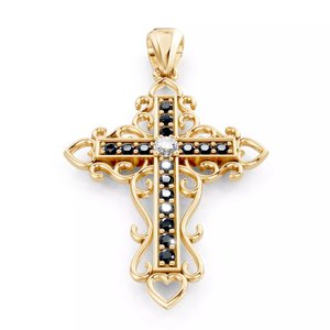 Colgante de Lujo Unisex de Plata de Ley 925 con Baño de Oro y Rodio, Diamante Cultivado en Laboratorio, Moissanita AAA, Estilo Hip Hop, Moda - Product Image 1