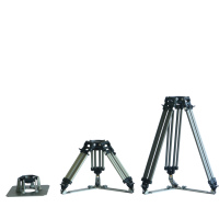 QFYS - Trépied vidéo léger en aluminium avec roulettes pour appareil photo numérique reflex pliable