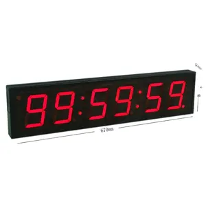 4 inch 6 digits LED digital clock for car