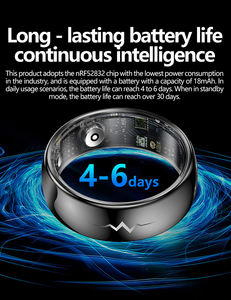 Q520 Anel De Saúde Inteligente Freqüência Cardíaca <span class=keywords><strong>Monitor</strong></span> de Temperatura Corporal Pressão Sanguínea 5ATM À Prova D' Água Inteligente Anel De Dedo Inteligente - Product Image 5