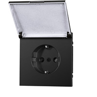 Prise murale tactile de haute qualité, série Z, standard européen moderne, export, noir, norme allemande 220V, pour usage domestique