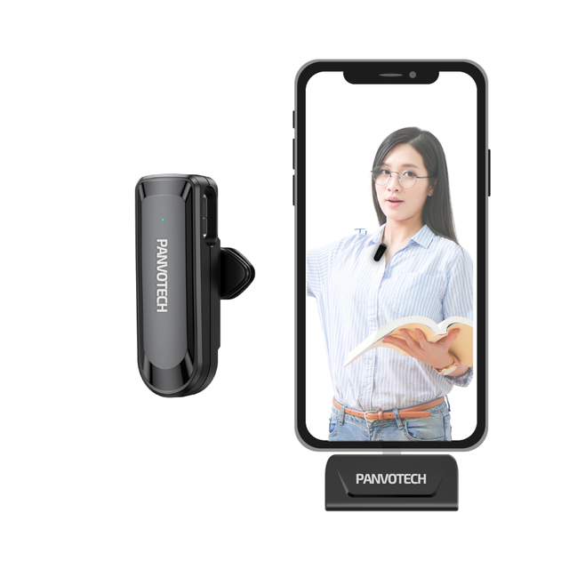 For Noise Cancelling 2.4GHz Portable USB Mini Recording Wireless Clip Lapel Lavalier Condenser Microphone Omni-directional