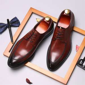 Zapatos de Vestir de Negocios con Cordones, Punta Cuadrada, Estilo Británico, Antideslizantes, Transpirables, Ligeros y Cómodos para el Trabajo - Product Image 3