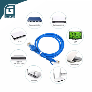 Câble réseau Gcabling <span class=keywords><strong>100m</strong></span> CCTV <span class=keywords><strong>RJ45</strong></span> Cat6 Cat7 plat FTP 3,5 mm empilable pour serveur informatique, cordon de brassage 0,2m doré - Product Image 2