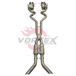 Silenciador Catback Vortex de acero inoxidable resistente a la oxidación con tubo en X para BMW E90 M3, tubo de escape modificado para carreras. - Product Image 2