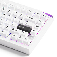 AKKO Mineral 01White VIA OEM Mechanical Keyboard 75% Layout RGB Backlit CNC Aluminum 1000Hz Rapid Disassemble Gaming Keyboard