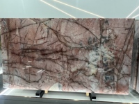 Marbre Serpentine Rose Naturel |   Blush rose, veines complexes, design moderne, imperméable, pour salle de bain, cuisine, intérieurs de luxe